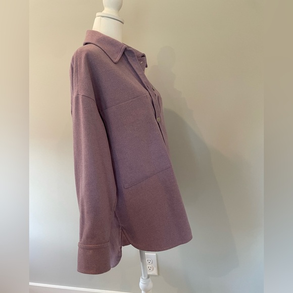 Lavender ZARA Shacket - Metal Buttons - Picture 8 of 9